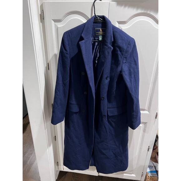 Lauren by Ralph Lauren Jackets & Blazers - Vintage Lauren Ralph Lauren Navy Wool Cashmere Blend Long Coat Women’s M